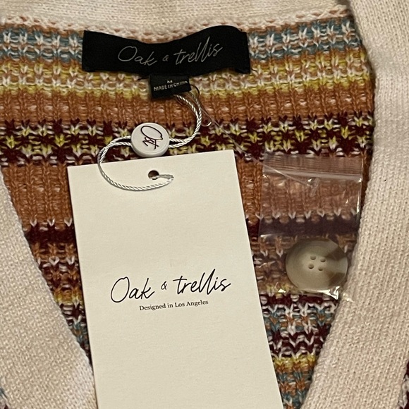 Oak & Trellis Cardigan “V-Neck” Waist Length Sweater - Picture 4 of 4